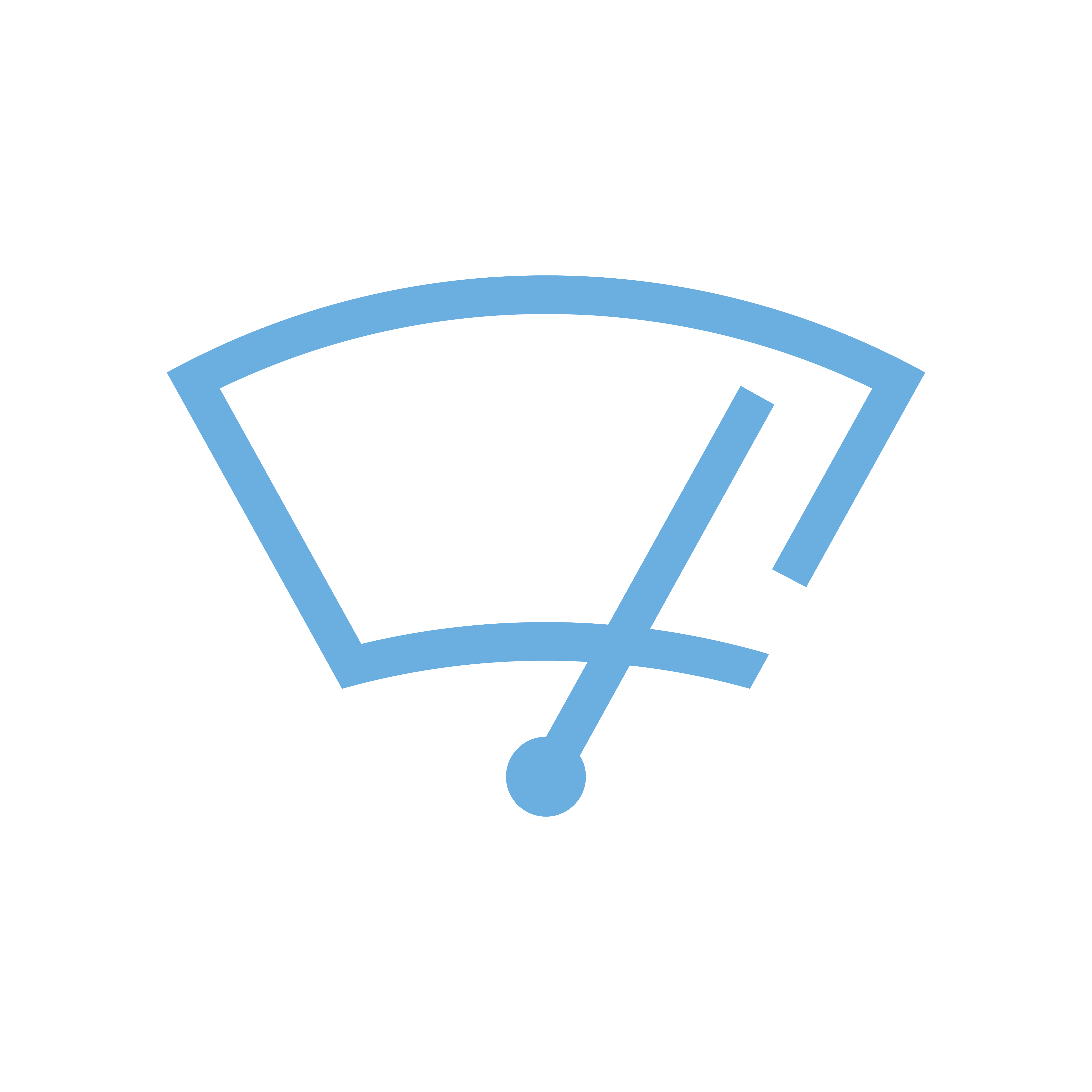 Ein blaues SEAT Icon einer Windschutzscheibe mit den Wischerblättern.
