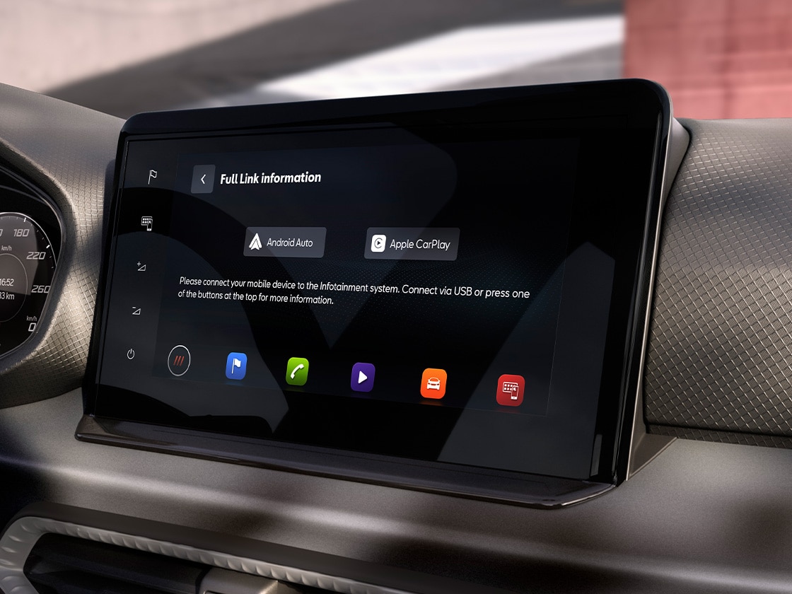 Detailansicht der Inneneinrichtung des SEAT Leon und des Smart Ambient Lights. 