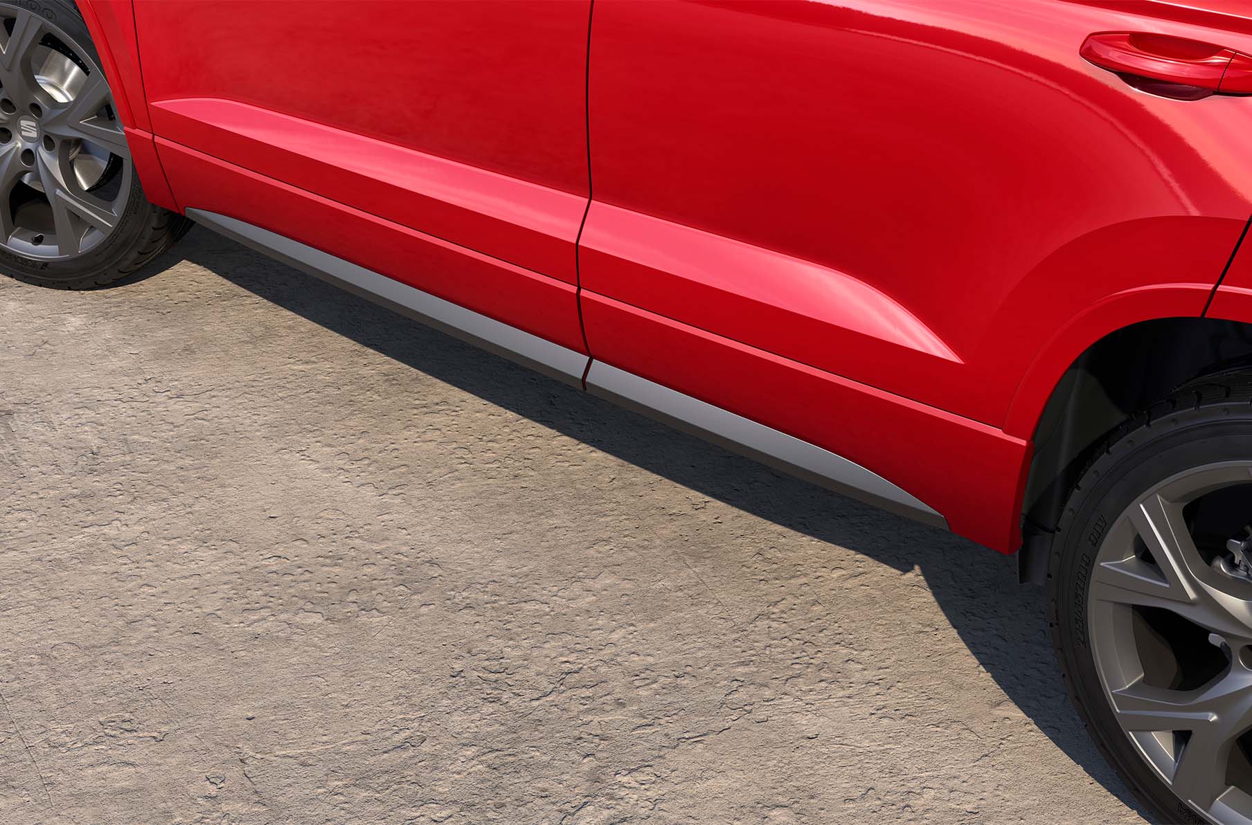 Der SEAT Ateca- Exterieur Design- Seitenleisten Cosmo Grau | SEAT