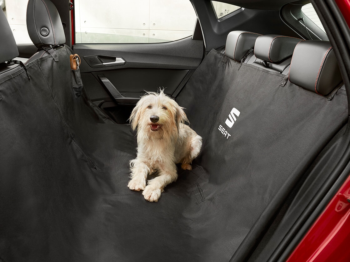 Detailaufnahme des Schonbezugs im SEAT Leon. 