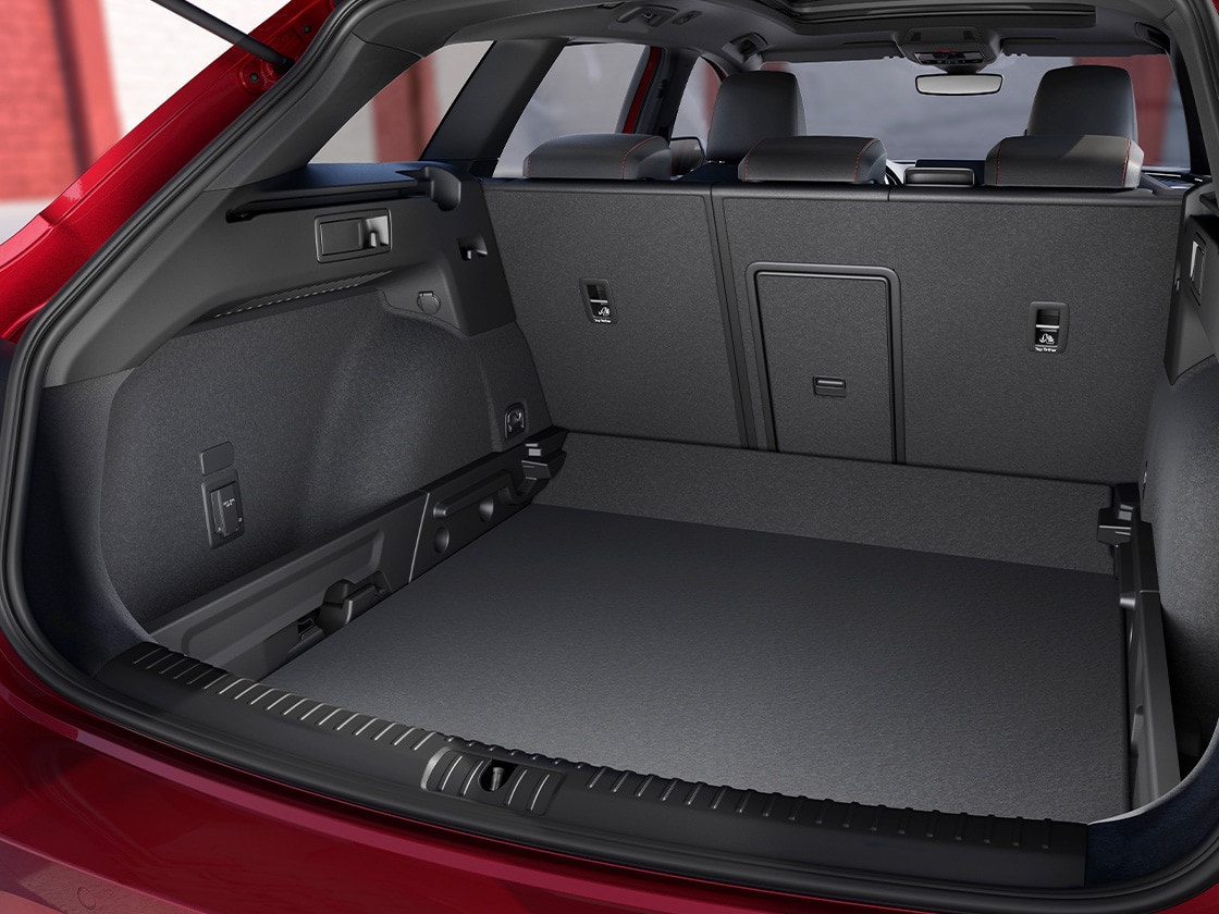 Detailaufnahme des Kofferraums des SEAT Leon Sportstourer.