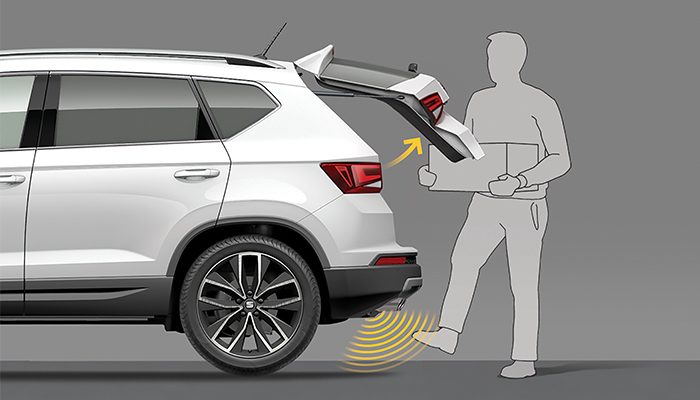 TUABUR Elektrische Heckklappen-Stützstangen Passend für Seat Ateca  2016–2023 Fahrzeugleitung