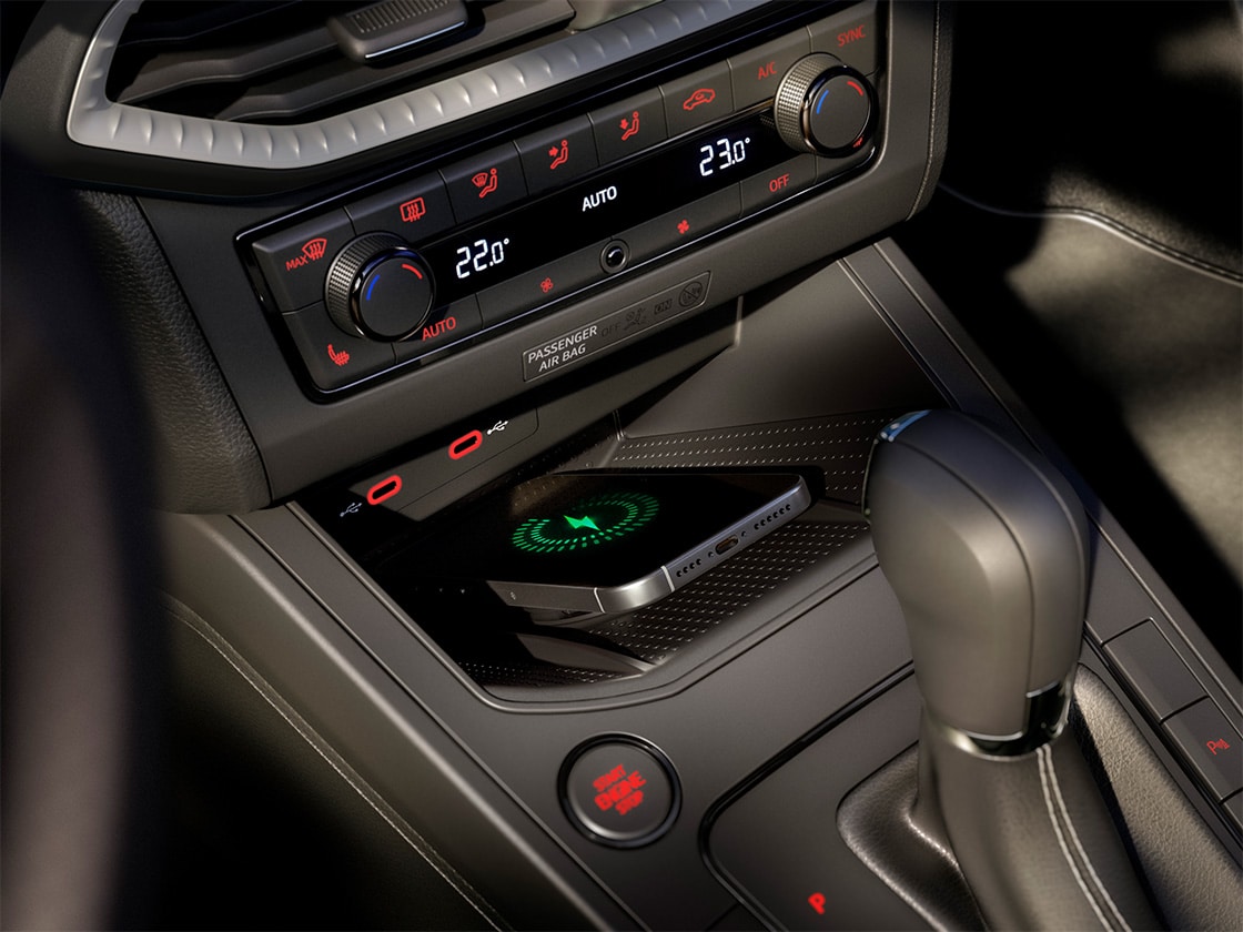 Detailaufnahme des SEAT Ibiza Klima-Komfort-Pakets. 