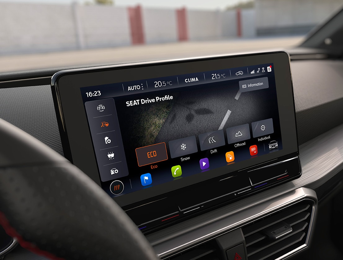 SEAT Leon connectivity box mit dem Drive Profil